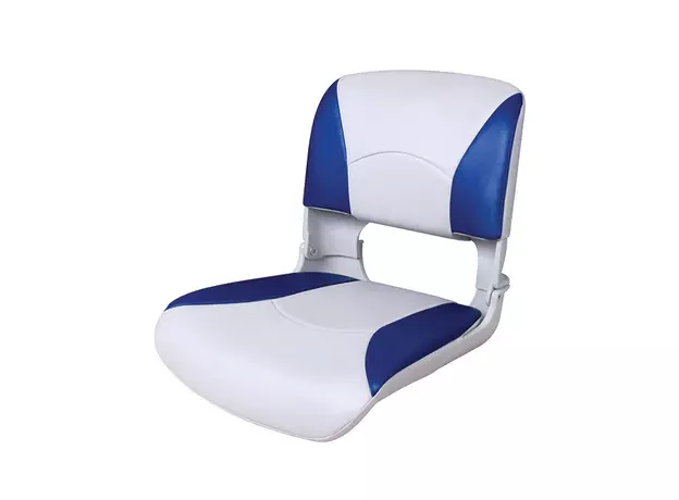 Сиденье пластмассовое складное с подложкой Deluxe All Weather Seat, бело-синее