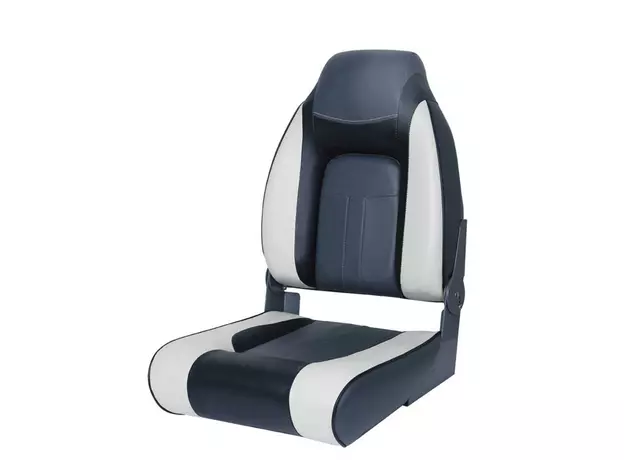Сиденье мягкое складное Premium Designer High Back Seat, серо-чёрное