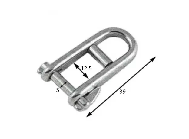 Скоба такелажная с пальцем 5 мм AISI 316