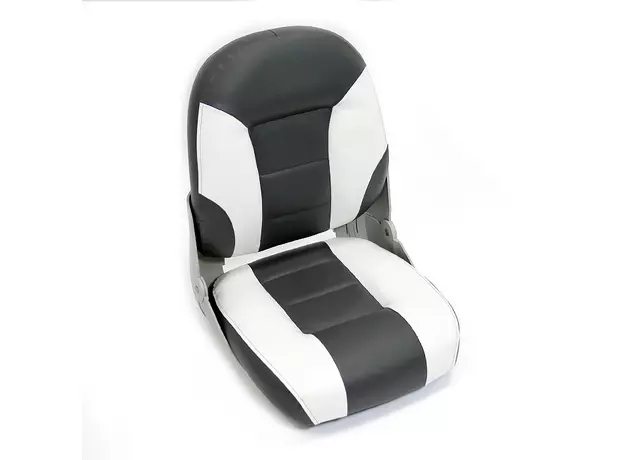 Сиденье мягкое складное Cruistyle III High Back Boat Seat, бело-серое