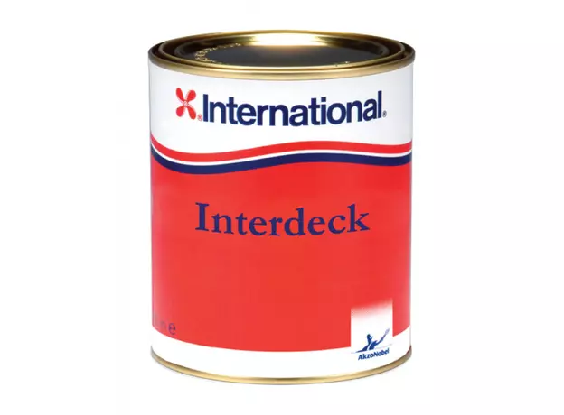 Нескользящая краска для палубы Interdeck (серая) 0,75 л