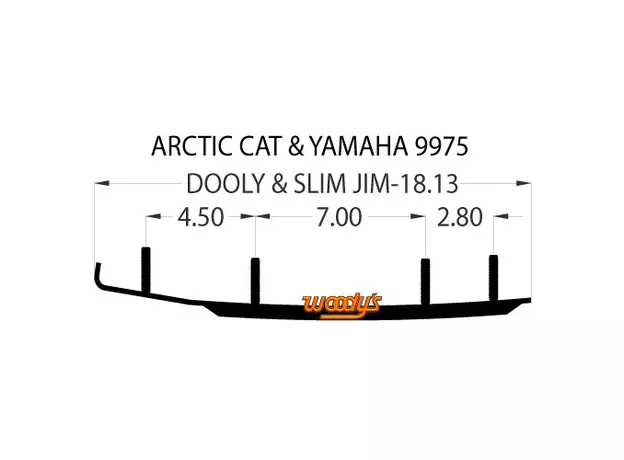 Коньки для лыж снегохода Arctic-Cat DA4-9975
