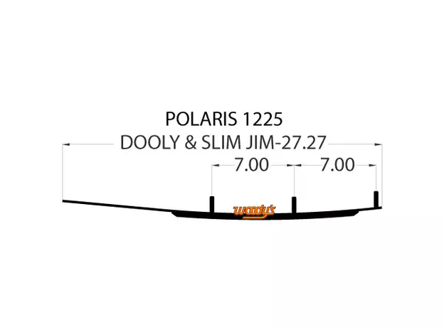 Коньки для лыж снегохода Polaris DP4-1225