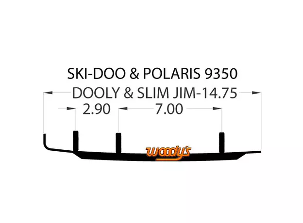 Коньки для лыж снегоходв Ski-Doo и Polaris DS4-9350