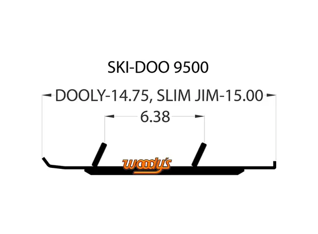 Коньки для лыж снегохода Ski-Doo DS4-9500